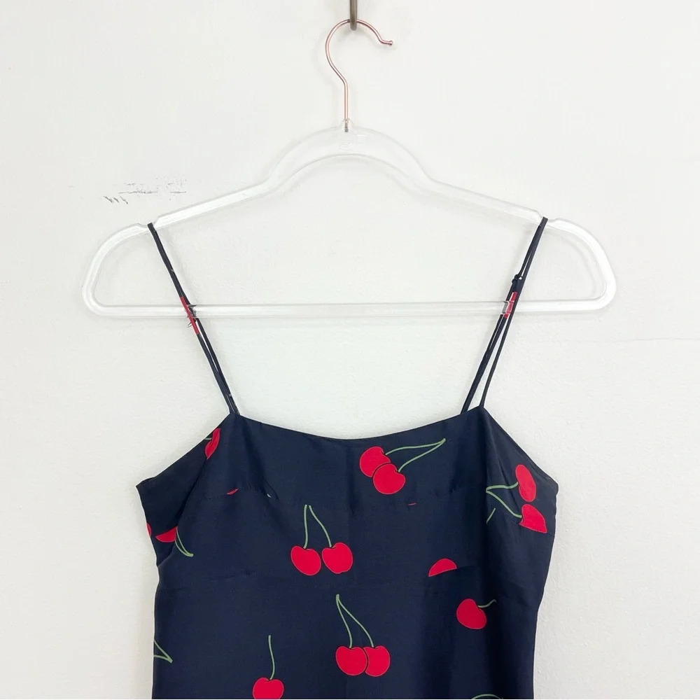 Realisation Par Navy Mini Dress with Red Cherry Print - Picture 5 of 8